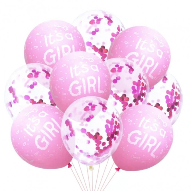 Kız Bebek 10 lu Helyum Balon